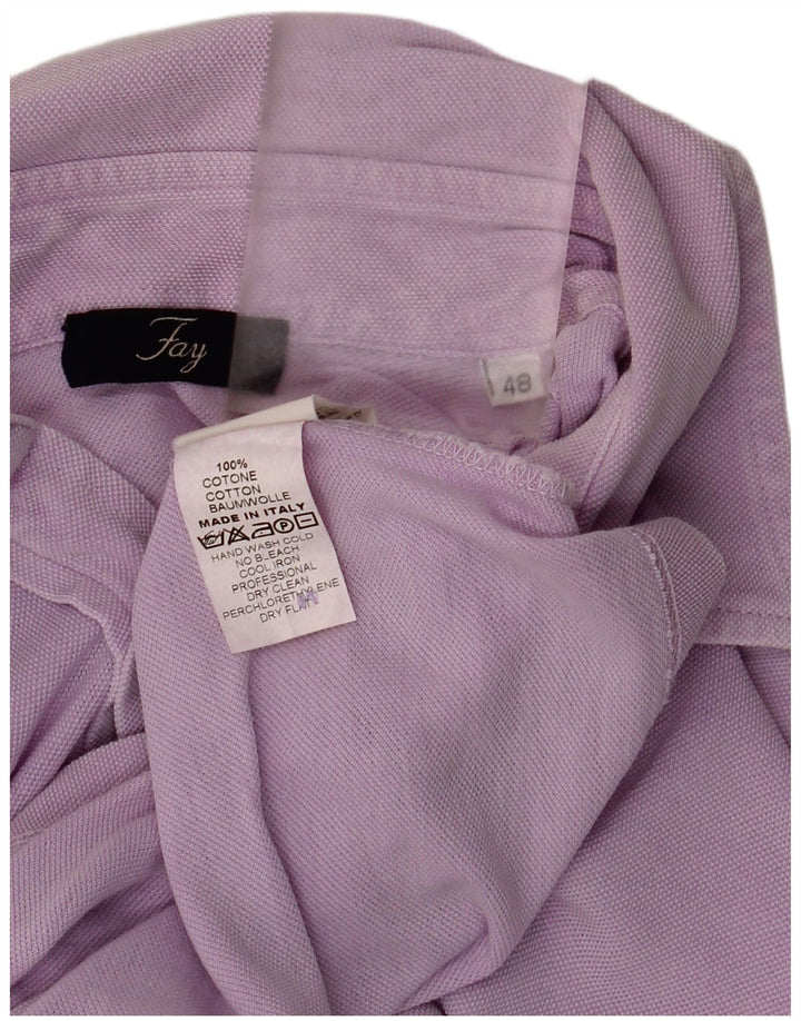 Camisa polo masculina Fay IT 48 algodão roxo médio