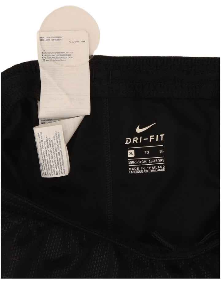 Shorts esportivos gráficos Nike Boys 13-14 anos XL preto poliéster