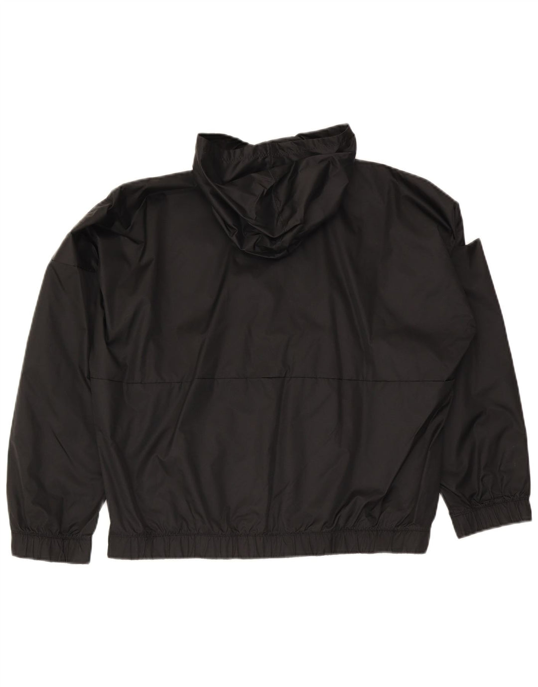 Reebok Womens Oversized Hooded Tracksuit Top Jacket Reino Unido 16/18 Grande Preto
