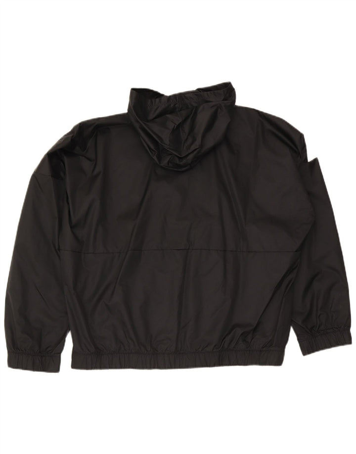 Reebok Womens Oversized Hooded Tracksuit Top Jacket Reino Unido 16/18 Grande Preto