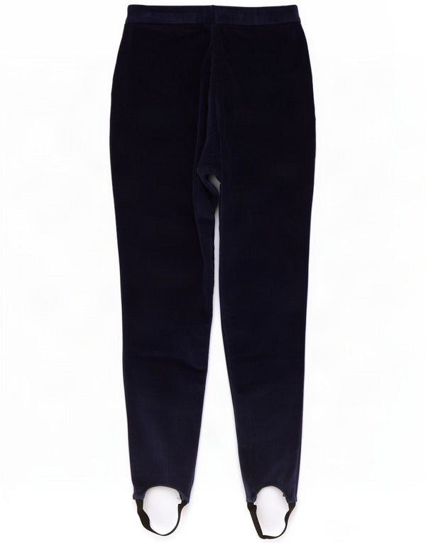 Vintage Womens High Waist Corduroy Trousers size 12 XS W24 Navy Blue