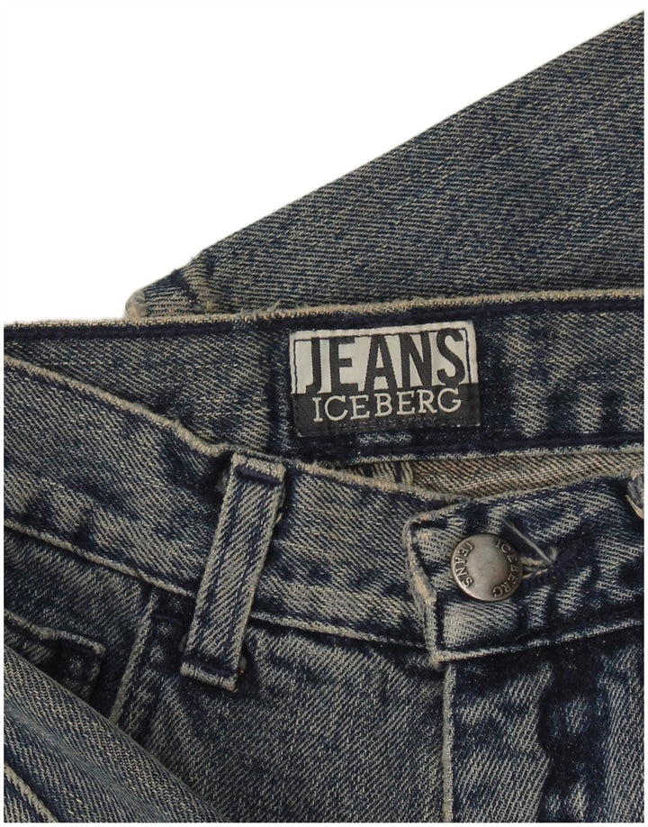 Jeans retos femininos ICEBERG W27 L32 algodão azul