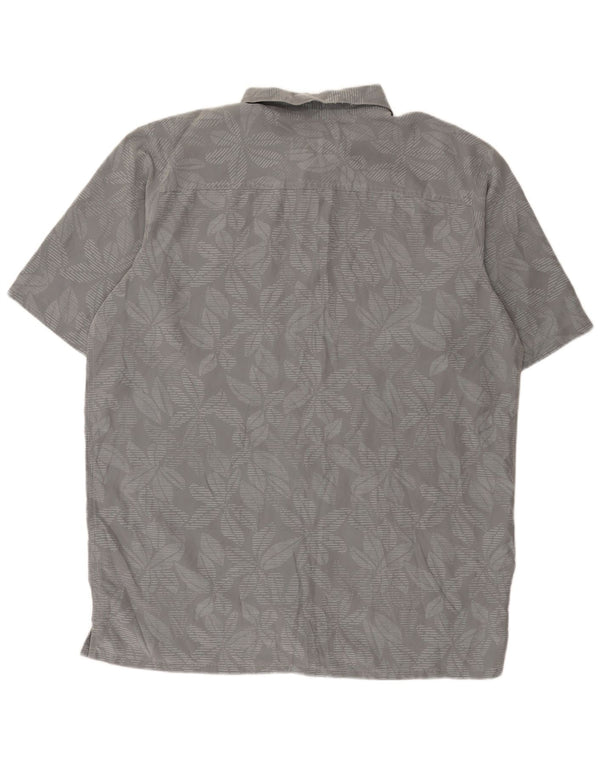 Camisa masculina Columbia Omni-Shade manga curta regular fit XL cinza floral