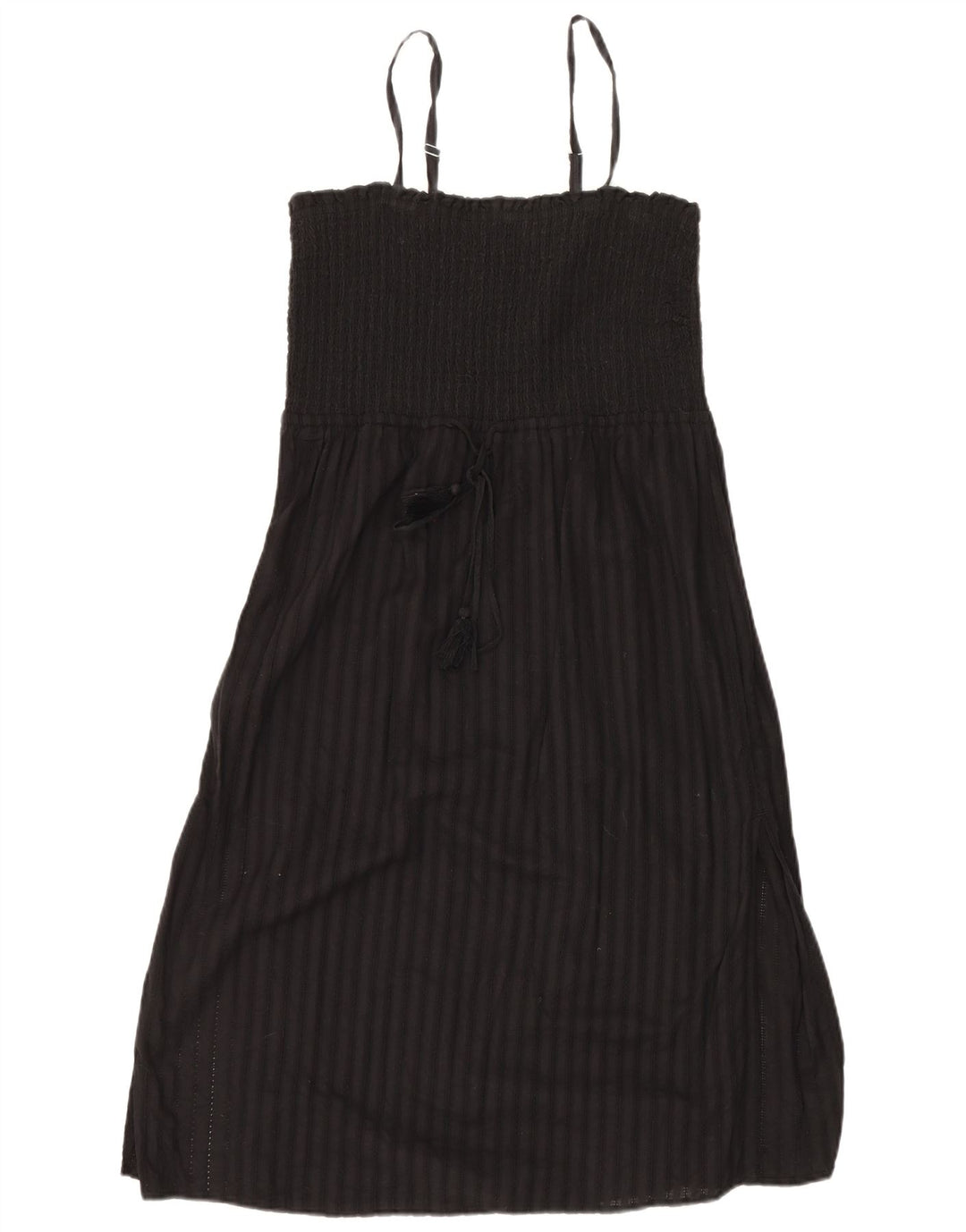 Vestido de verão feminino Marks & Spencer UK 16 grande algodão listrado preto