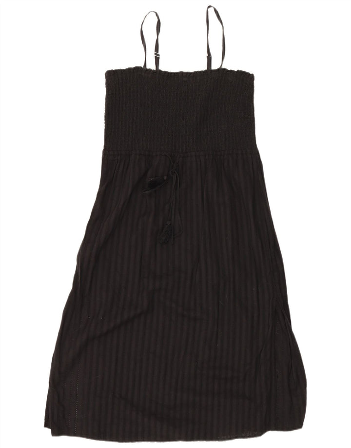 Vestido de verão feminino Marks & Spencer UK 16 grande algodão listrado preto