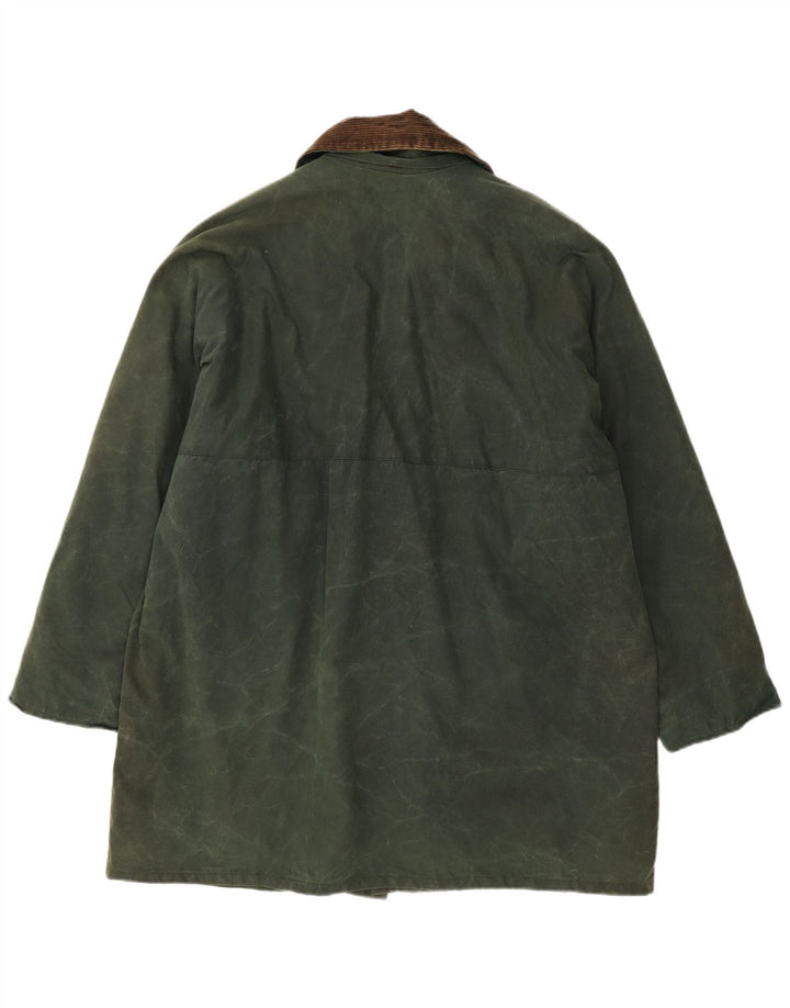 Jaqueta masculina de algodão encerado Richmond Forest UK 42 XL verde