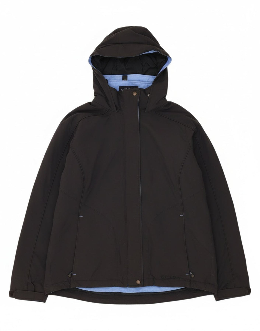 Jaqueta corta-vento feminina L.L.Bean com capuz grande Reino Unido 14 médio preto