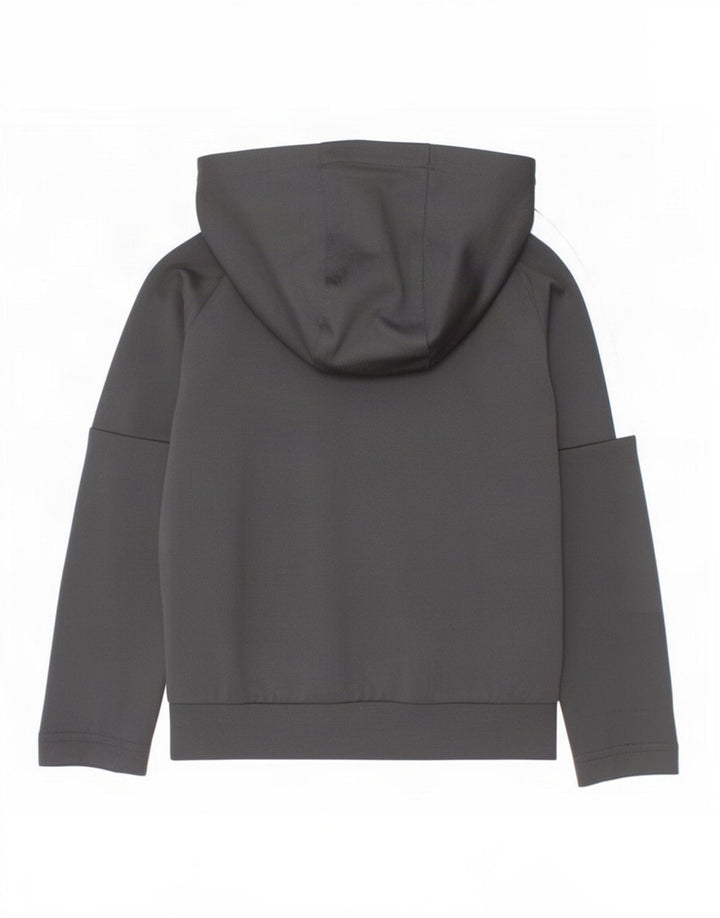 Suéter Nike Boys Zip com capuz 4-5 anos pequeno preto colorblock poliéster