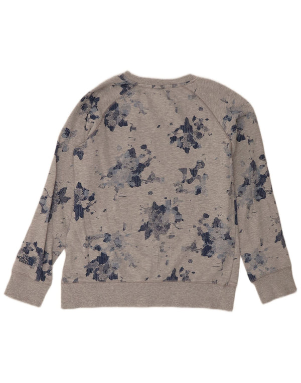 Moletom feminino The North Face UK 14 algodão camuflado cinza médio