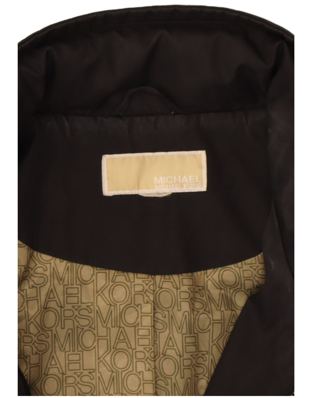 Jaqueta utilitária feminina com capuz Michael Kors Reino Unido 18 XL poliéster preto