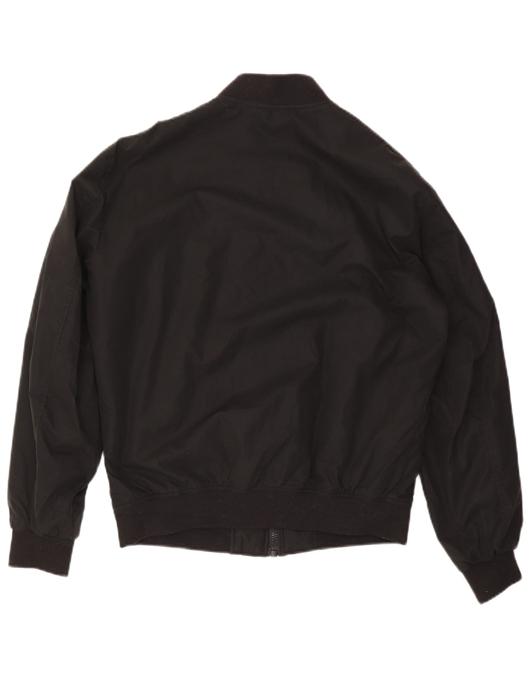 Zara Mens Loose Fit Bomber Jacket UK 36 Pequeno Poliéster Preto