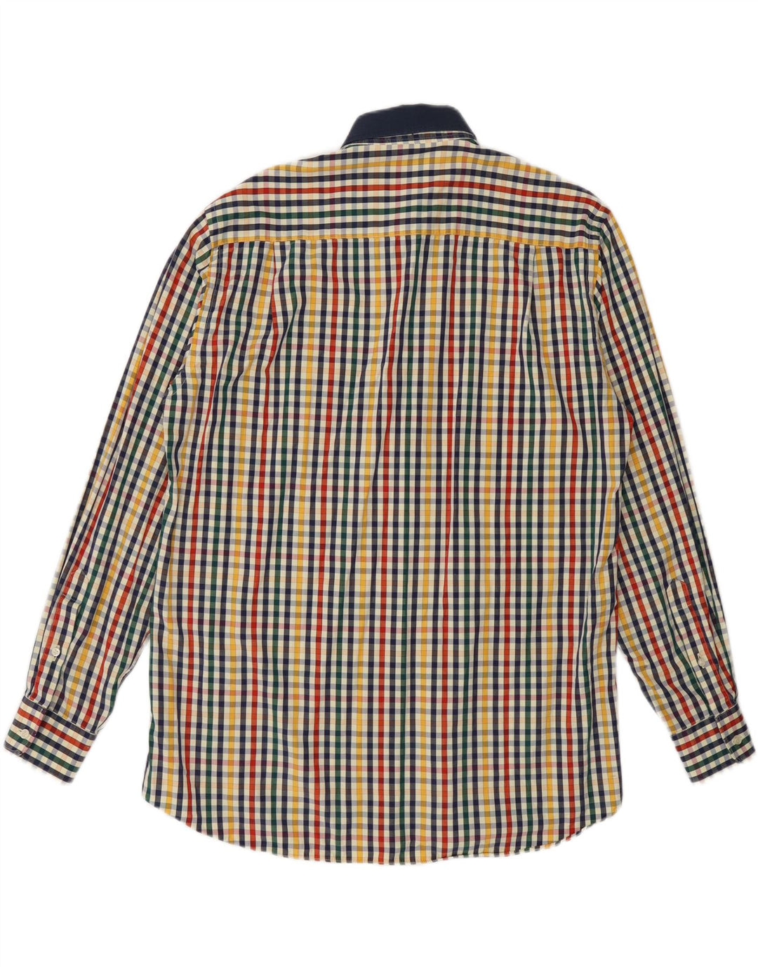 Camisa masculina de iate Paul & Shark tamanho 40 xadrez multicolorido médio