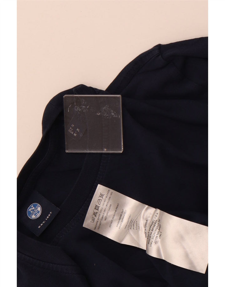 Camiseta masculina gráfica NORTH SAILS Top médio algodão azul marinho