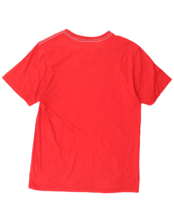 Adidas Mens Graphic T-Shirt Top Médio Algodão Vermelho