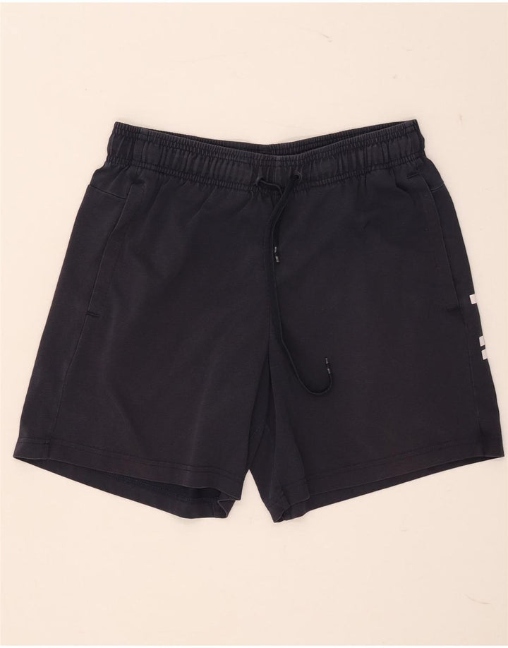 Shorts esportivos gráficos masculinos Adidas médio algodão azul marinho