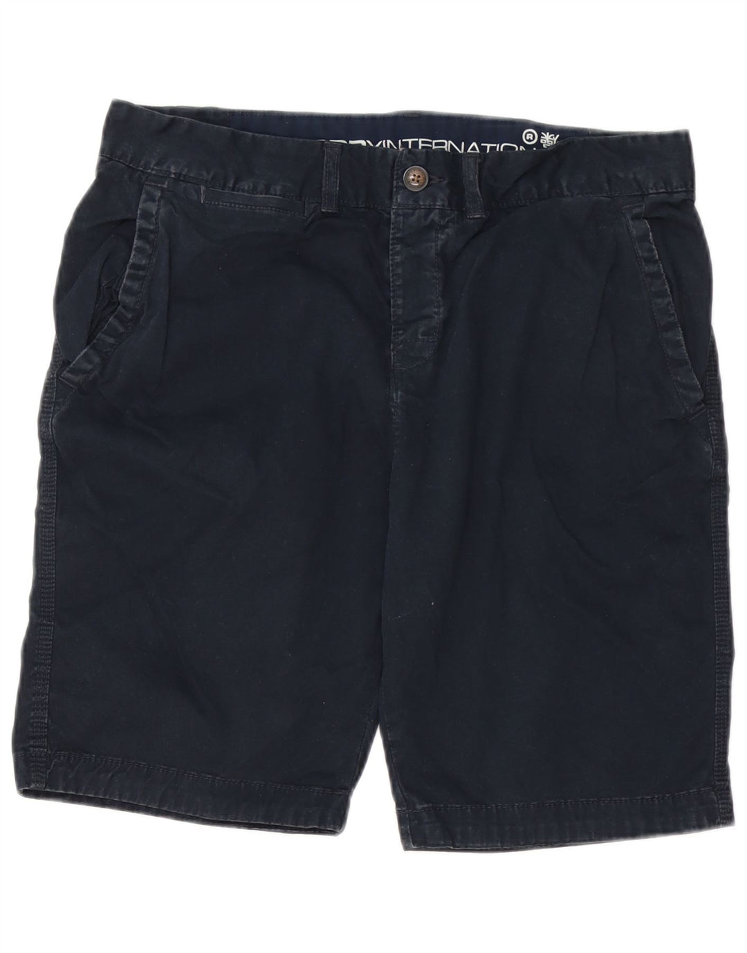 Superdry Mens Chino Shorts Médio W32 Azul Marinho Algodão