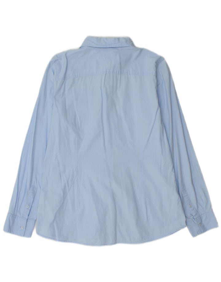 Camisa feminina Tommy Hilfiger Classic Fit grande algodão azul