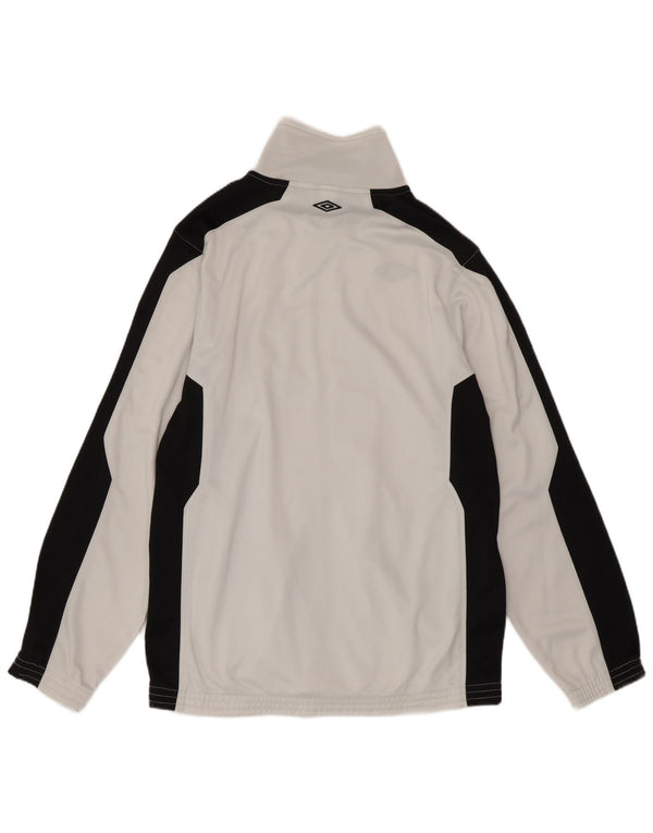 Umbro Mens Regular Fit Tracksuit Top Jacket Pequeno Branco Colorblock Sports