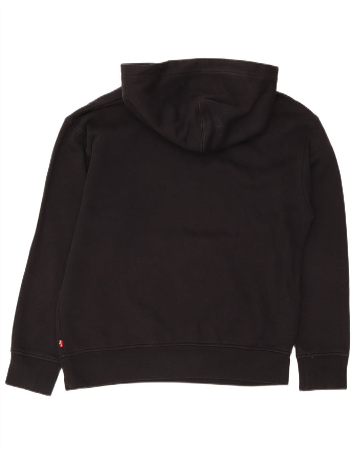 Moletom com capuz gráfico masculino Levi's pequeno algodão preto