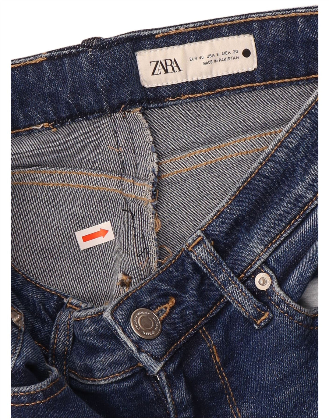 Zara Jeans Skinny Feminino EU 40 Médio W30 L28 Azul