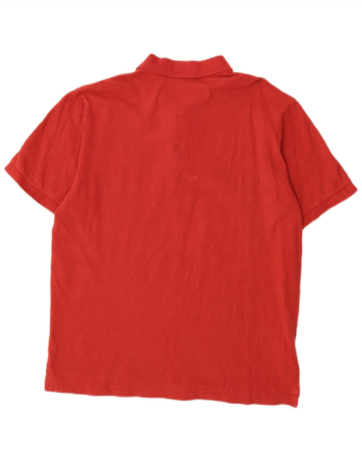 Camisa pólo masculina Eddie Bauer grande algodão vermelho