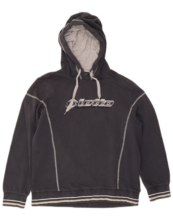 Lotto Mens Graphic Hoodie Jumper XL Cinza