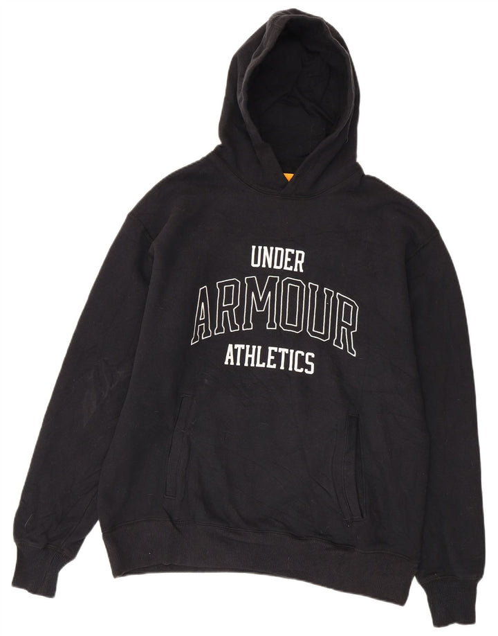 Under Armour masculino gráfico moletom com capuz médio algodão preto