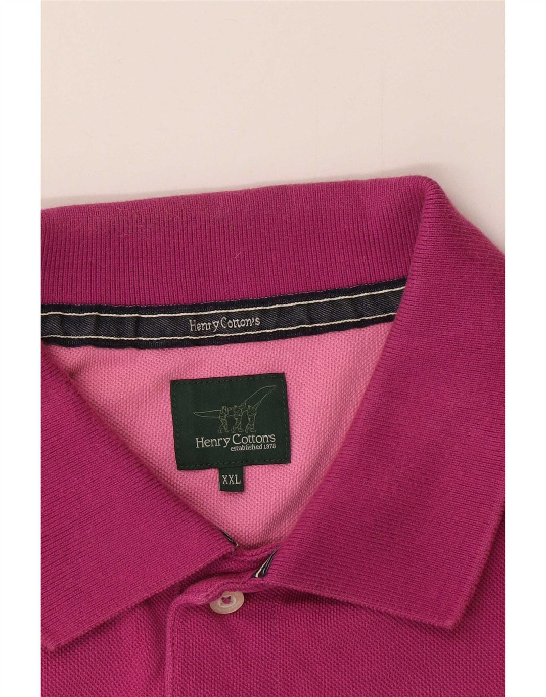 Camisa pólo masculina Henry Cottons 2XL rosa