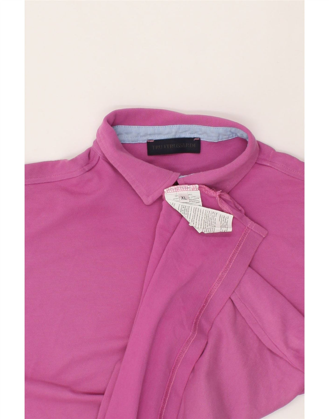TRUSSARDI Mens Polo Shirt XL Purple Cotton Vintage Trussardi and Second-Hand Trussardi from Messina Hembry 