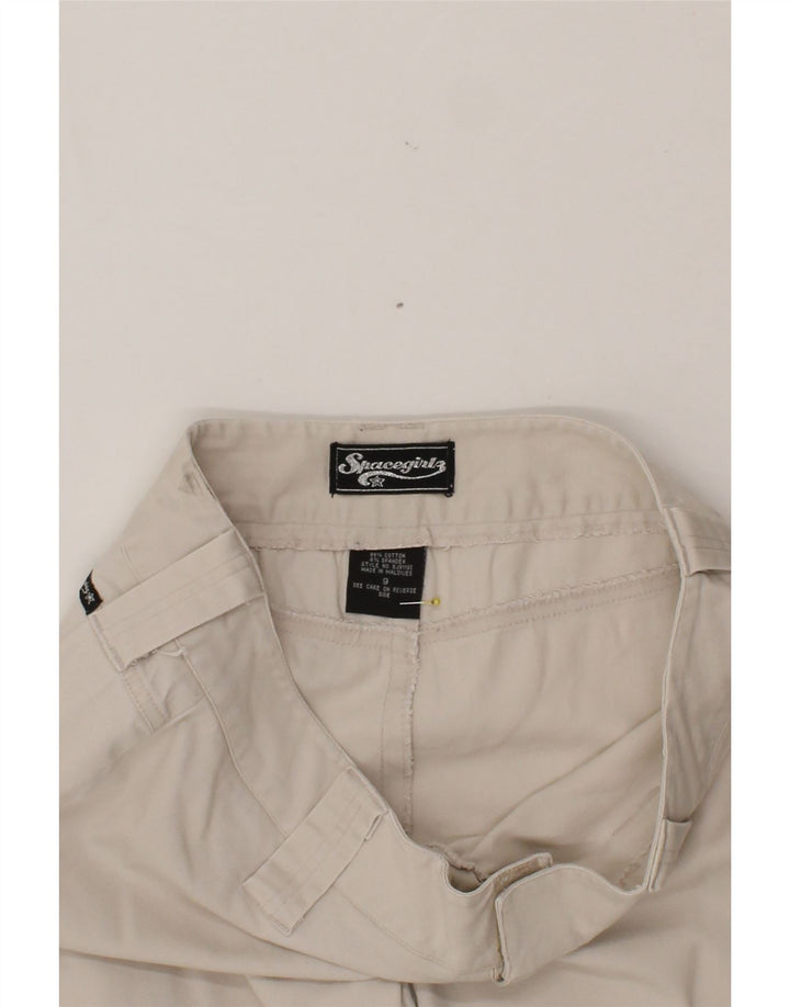 VINTAGE Womens Bootcut Casual Trousers US 9 Medium W30 L30 Grey Cotton Vintage Vintage and Second-Hand Vintage from Messina Hembry 