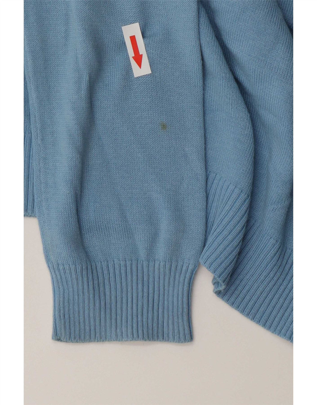 Suéter feminino Zara com decote em V Reino Unido 12 algodão azul médio