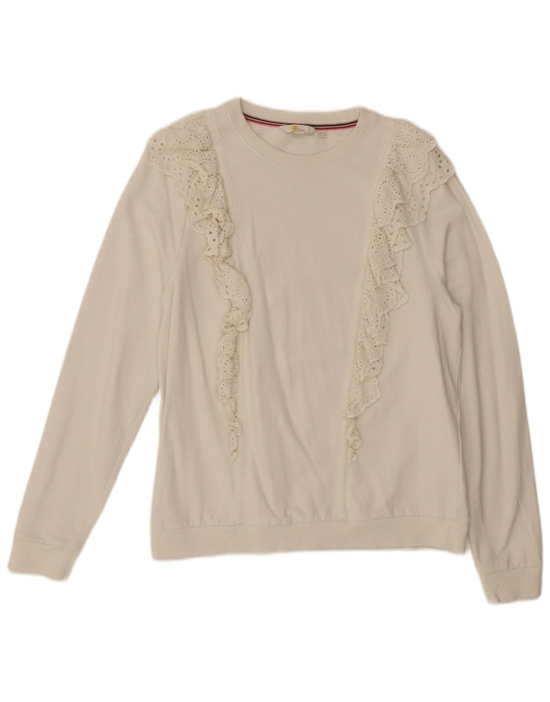 Suéter feminino BODEN UK 12 algodão branco médio