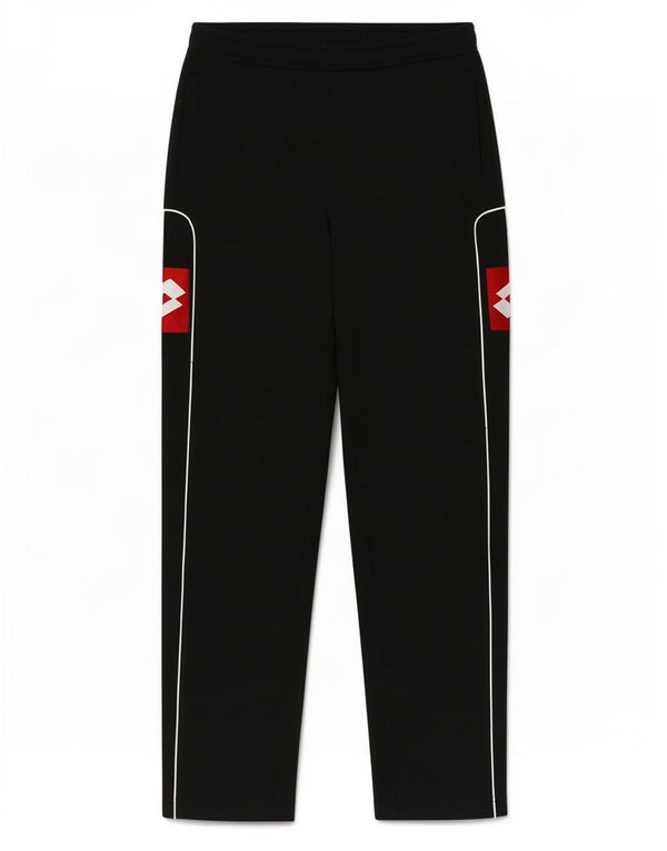 Calça esportiva masculina Lotto com estampa gráfica média preta em poliéster