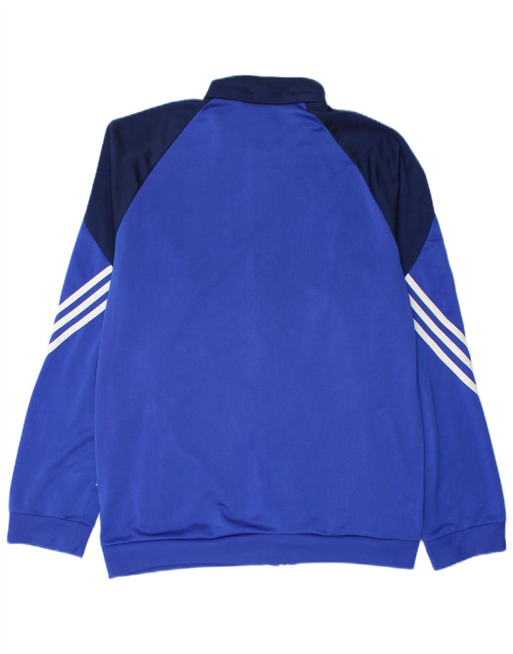 Adidas Mens Tracksuit Top Jacket Médio Azul Colorblock Poliéster