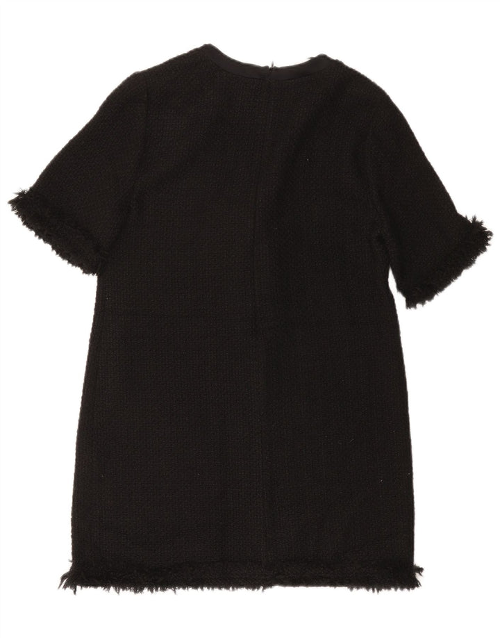 Zara Womens Shift Dress UK 12 Médio Preto Acrílico