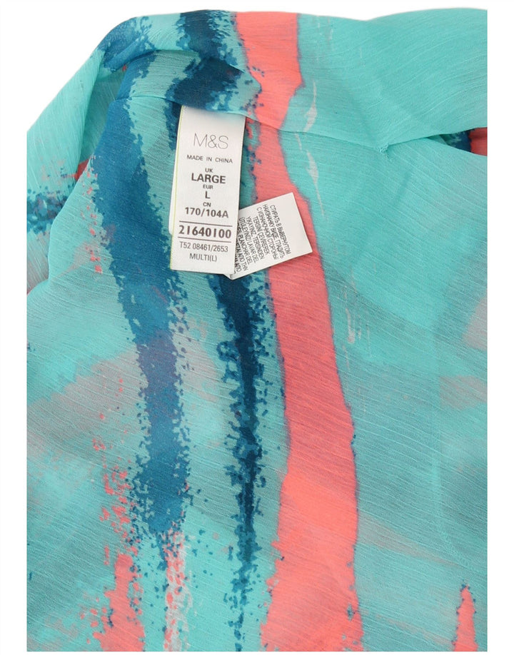 Vestido kaftan feminino Marks & Spencer Reino Unido 16 grande listrado multicolorido