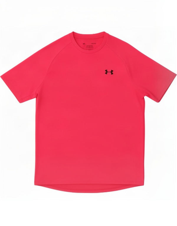 Camiseta masculina Under Armour Top médio rosa poliéster