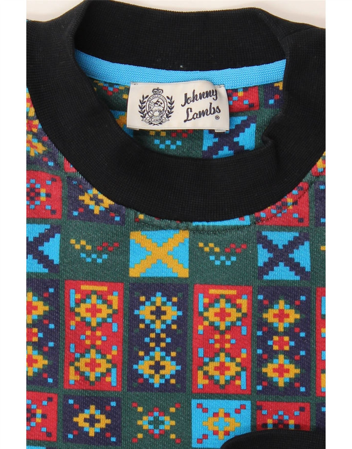 JOHNNY LAMBS moletom masculino jumper médio multicolorido geométrico