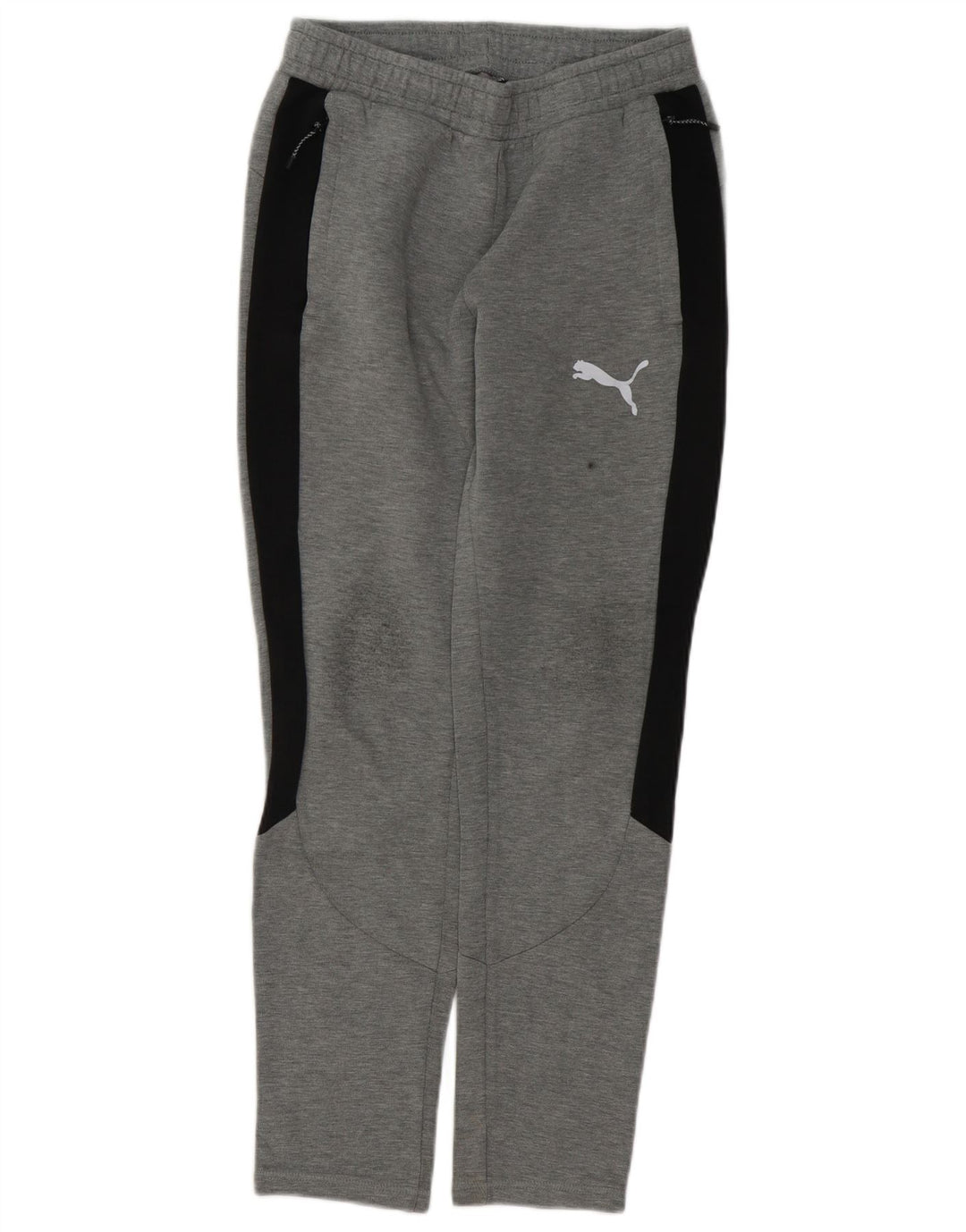 Calça de treino masculina Puma pequena cinza colorblock algodão