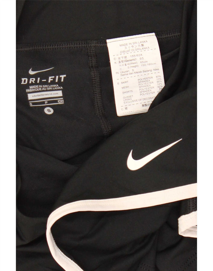 Nike Womens Dri Fit Skort UK 10 Pequeno Poliéster Preto