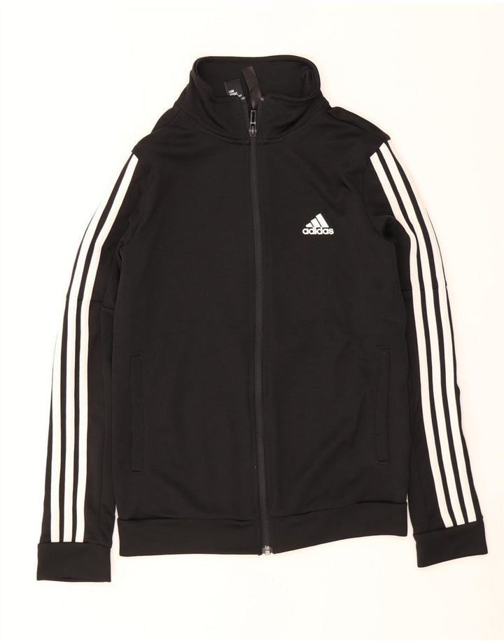 Adidas Womens Tracksuit Top Jacket UK 4/6 XS Poliéster Preto