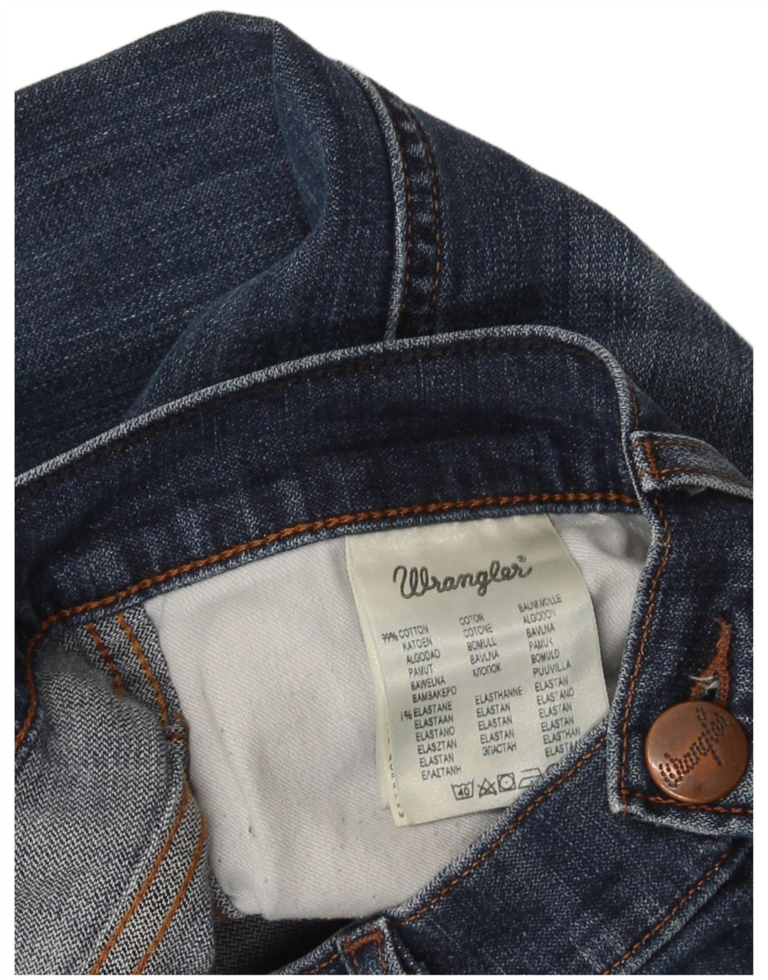 Wrangler Masculino Bryson Slim Jeans W33 L28 Azul Marinho Algodão