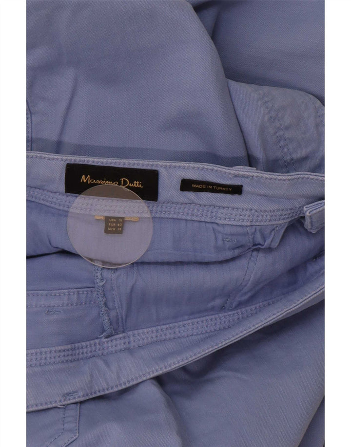 Calça casual slim masculina Massimo Dutti EU 40 médio W31 L29 azul