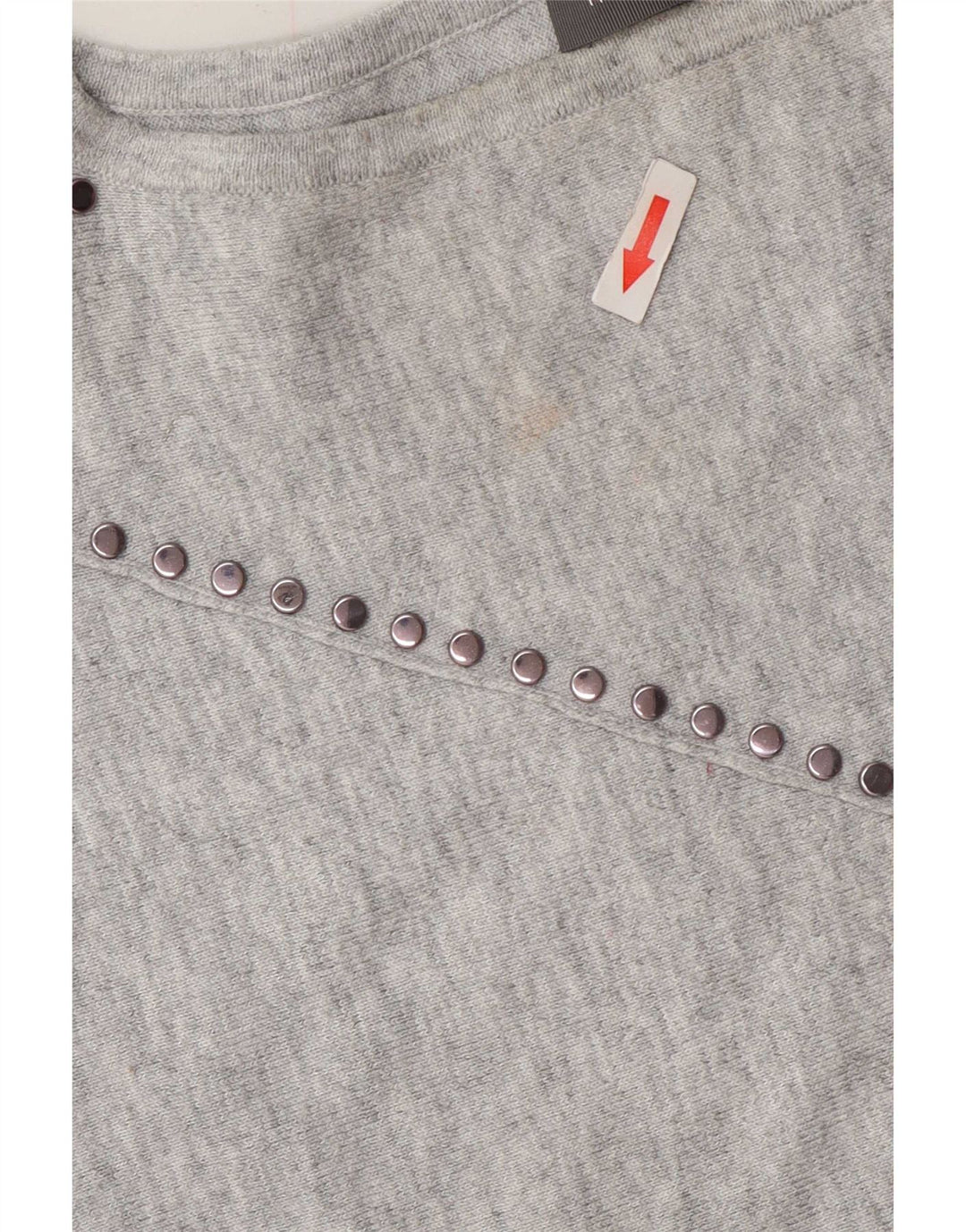 Blusa feminina MINT VELVET superdimensionada UK 6 XS poliéster manchado cinza