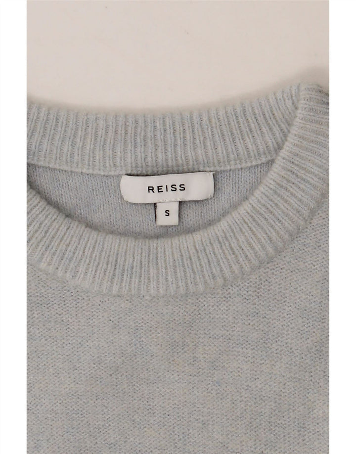REISS Mens Crew Neck Jumper Sweater Small Blue Wool Vintage Reiss and Second-Hand Reiss from Messina Hembry 