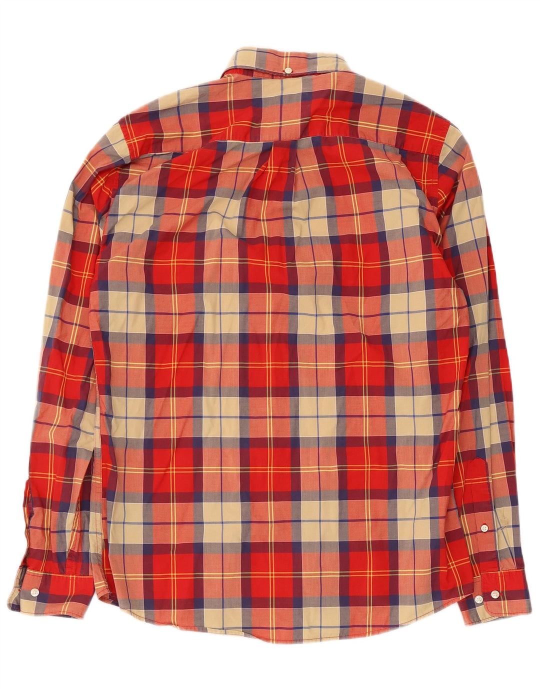 Camisa masculina Barbour sob medida de algodão xadrez vermelho médio
