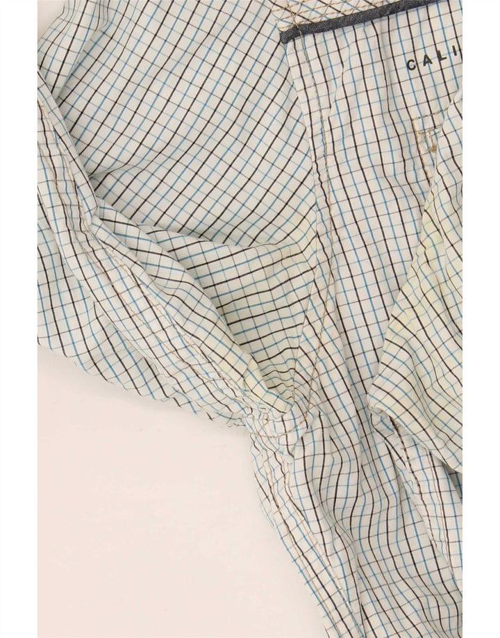 Camisa masculina O'Neill gráfica slim fit de algodão xadrez azul médio