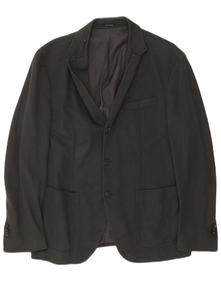 Jaqueta blazer masculina MASSIMO DUTTI com 3 botões IT 50 algodão cinza médio