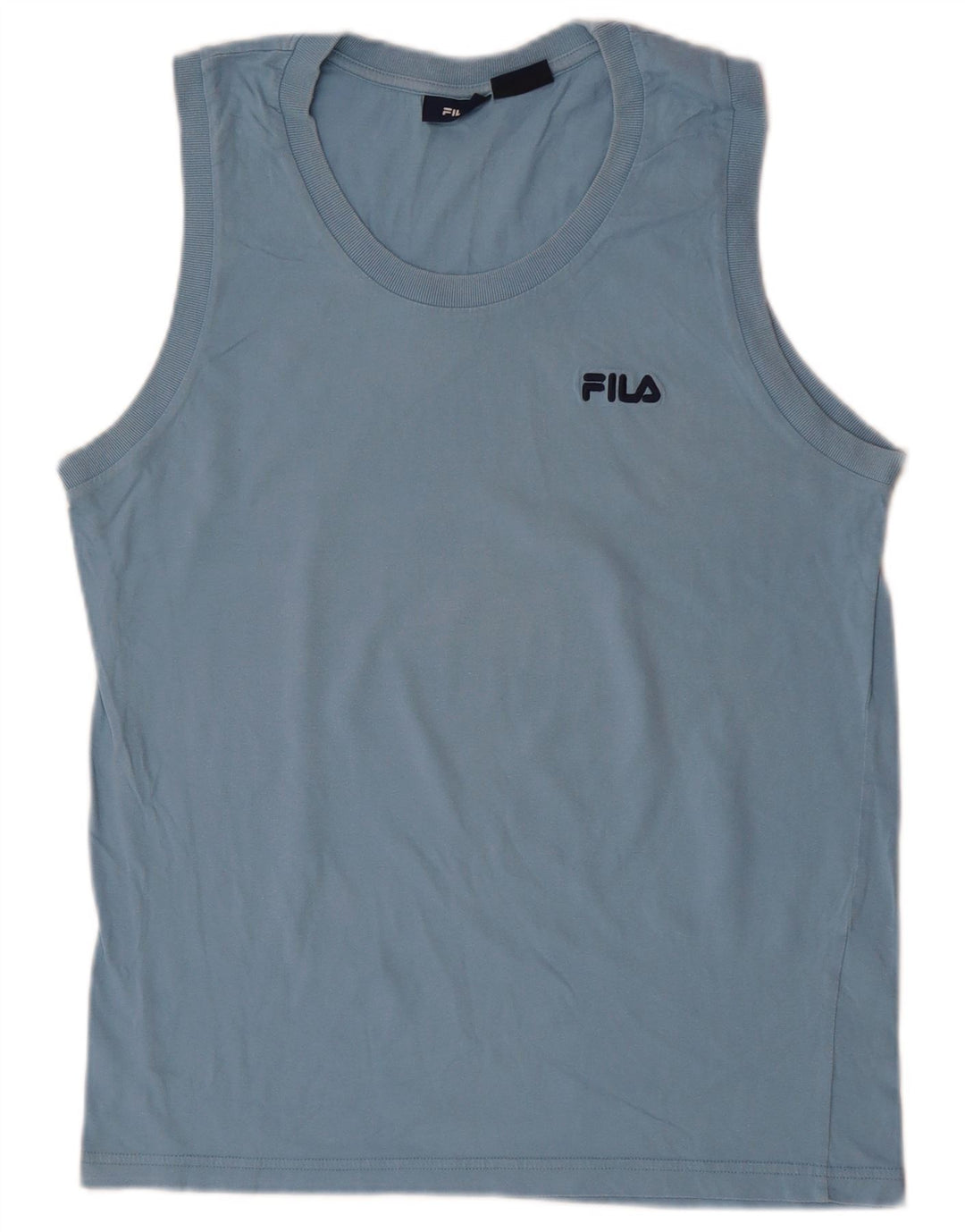 FILA Mens Colete Top Médio Algodão Azul
