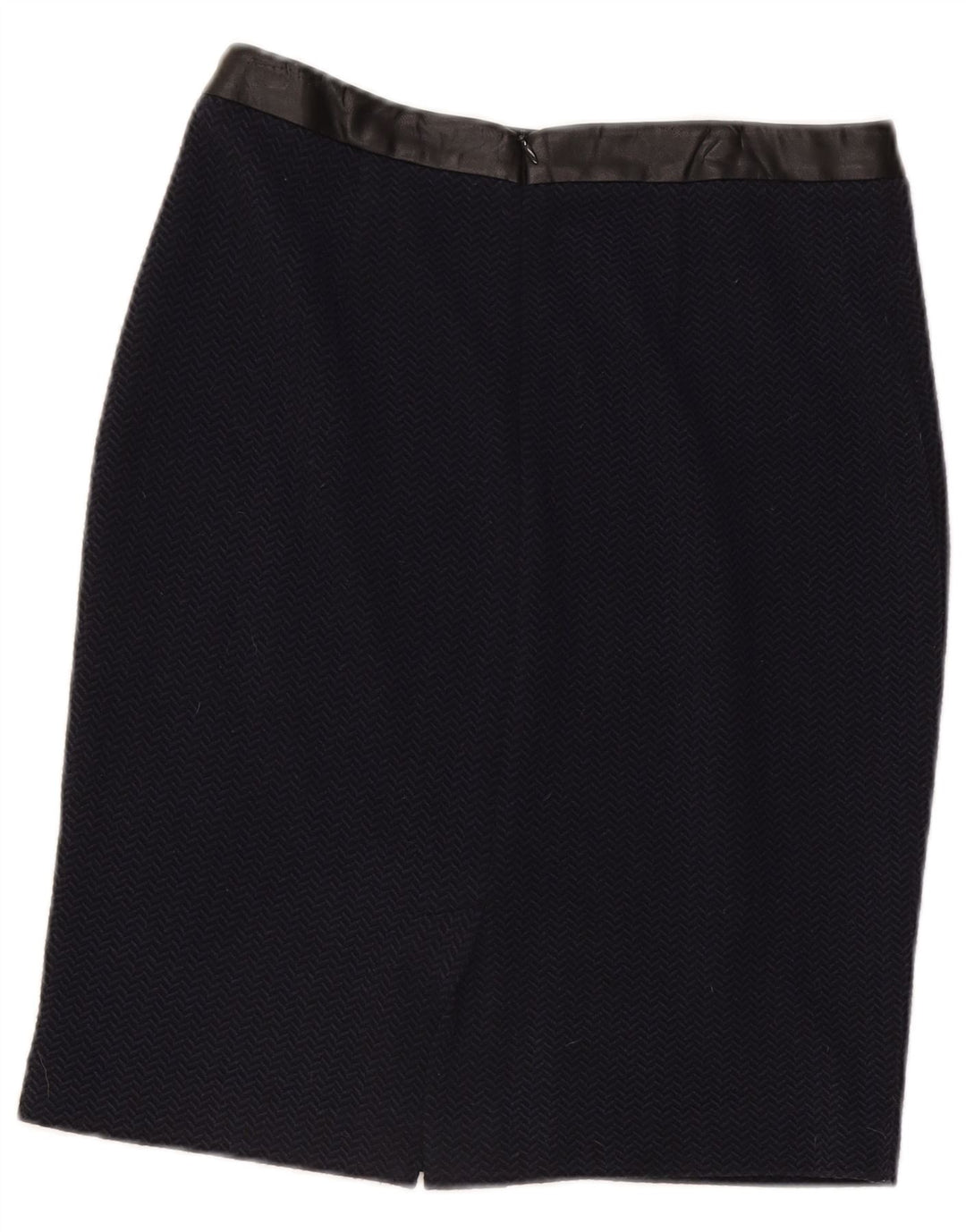 Saia lápis feminina Trussardi IT 42 médio W30 espinha de peixe azul marinho